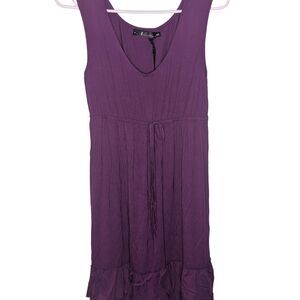 Chic Purple Sleeveless Mini Dress